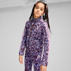 LAVA LAND Girl's Track Jacket, Midnight Plum, extralarge-IND