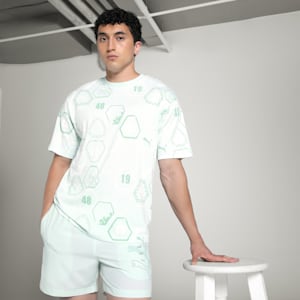 Men's PREMIUM Essential Relaxed AOP Tee, Peaceful Blue, extralarge-IND
