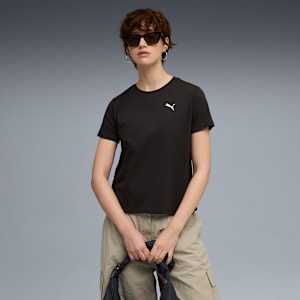 Wardrobe Essentials Comfort Tee Women, PUMA Black, large-GBR