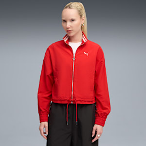 Premium ESS Woven Jacket Women, For All Time Red, extralarge