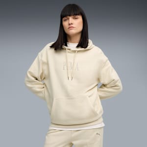 Premium Essentials Relaxed Graphic Hoodie Unisex, Alpine Snow, extralarge