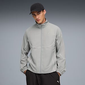 PUMATECH Track Jacket Men, Gray Echo-PUMA White, extralarge