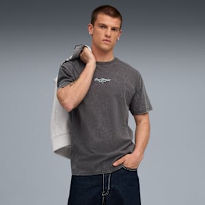 Graphic Relaxed Washed Tee Men, Dusky Gray, extralarge