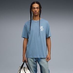 Graphic Card Play Relaxed Tee Men, Cool Blue, extralarge