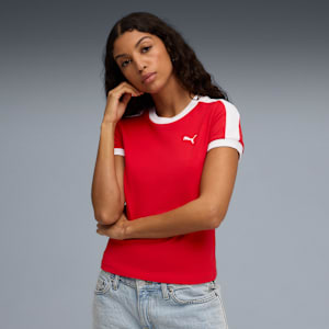 T7 Slim Tee Women, For All Time Red, extralarge