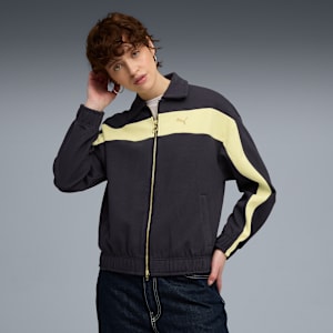 Chamarra holgada T7 para mujer, New Navy, extralarge