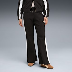 Pantalones acampanados T7 para mujer, PUMA Black, extralarge
