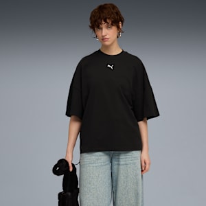 DARE TO Oversized Ruched Tee Women, PUMA Black, extralarge