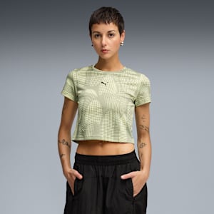 DARE TO All Over Print Baby Tee Women, Lux Army, extralarge