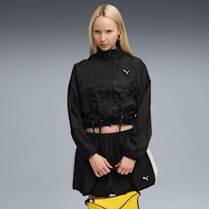 DARE TO Oversized Woven Jacket Women, PUMA Black, extralarge