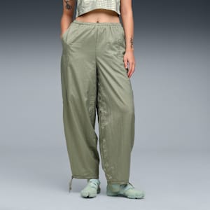 DARE TO Women's Oversized Woven Pants, Lux Army, extralarge-IND