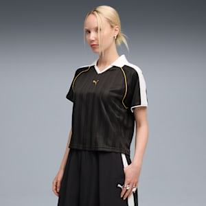 T7 Relaxed Football Jersey Women, PUMA Black, extralarge-GBR