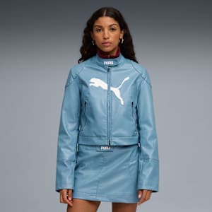 FUTURE.PUMA.ARCHIVE Racer Jacket Women, Cool Blue, large-GBR