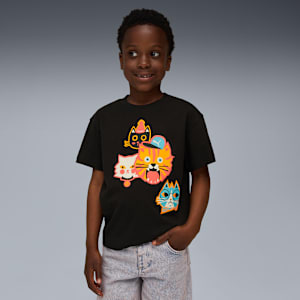Moody Cat Graphic Tee II Kids, PUMA Black, extralarge