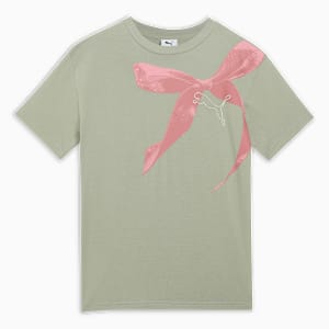 BOWTIQUE Girls' Relaxed Ribbon Detail Tee, Lux Army, extralarge-IND