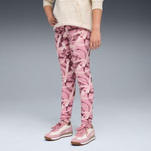 Bowtique All-Over Print Leggings Youth, Poised Pink, extralarge