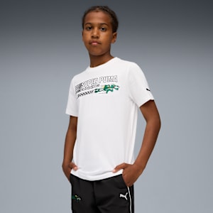SUPER PUMA Graphic Tee Youth, PUMA White, extralarge