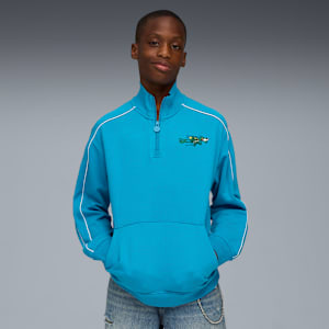 T7 SUPER PUMA Half-Zip Crew Youth, Tropical Blue, extralarge