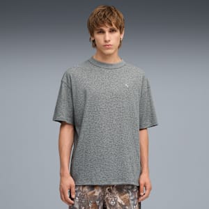 MMQ Men's Waffle Tee, Medium Gray Heather, large