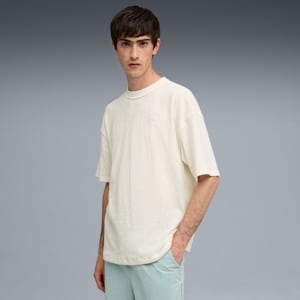 MMQ Men's Waffle Tee, Warm White, large