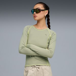 Yona Women's Long Sleeve Tee, Lux Army, extralarge