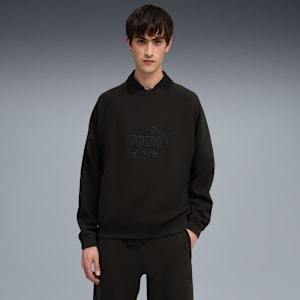 KING Men's Cotton Crew Sweatshirt, PUMA Black, extralarge-IND