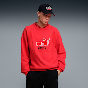 KING Men's Cotton Crew Sweatshirt, For All Time Red, extralarge-IND