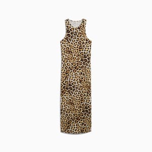 Robe ajustée à imprimé sur l’ensemble LEO LUXE Femme, Alpine Snow, extralarge