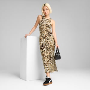 Robe ajustée à imprimé sur l’ensemble LEO LUXE Femme, Alpine Snow, extralarge