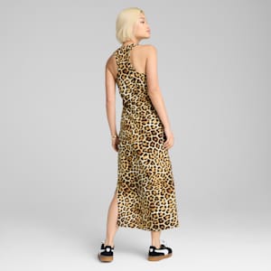 LEO LUXE Women's Slim All-Over Print Dress, Alpine Snow, extralarge
