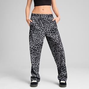 T7 LEO LUXE All-Over Print Straight Pants Women, PUMA Black, extralarge-GBR