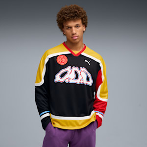 Scoot Lab Hockey Jersey Men, PUMA Black-Yellow Sizzle-For All Time Red, extralarge