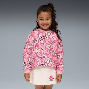 Sudadera estampada PUMA x HELLO KITTY para niñas, Pinkscape, extralarge