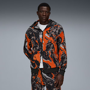 LAFRANCÉ HEEM Era Hoodie Men, Orange Glo-AOP, extralarge