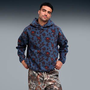 Special Items Men's All-Over Print Fleece Hoodie, Dark Indigo-AOP, extralarge-IND