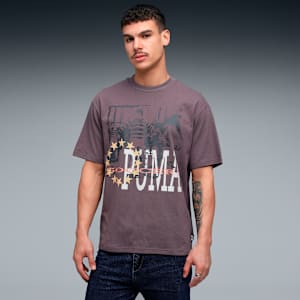 The NeverWorn VI Men's Relaxed Cotton Tee, Raisin, extralarge-IND