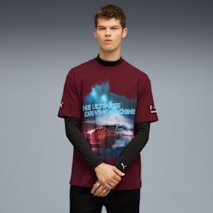 BMW M Motorsport Car Graphic Tee Men, Ruby Shimmer, extralarge