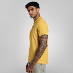 Premium Essentials Ribbed Polo, Archive Gold, extralarge-IND