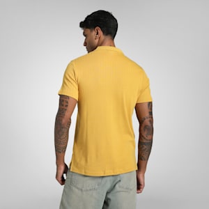 Premium Essentials Ribbed Polo, Archive Gold, extralarge-IND