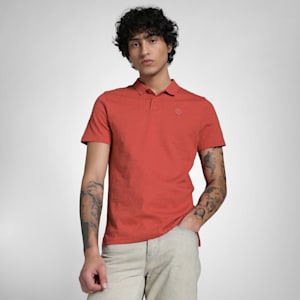 Men's Premium Essential Jacquard Polo, Red Fire, extralarge-IND