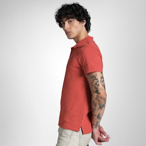 Men's Premium Essential Jacquard Polo, Red Fire, extralarge-IND