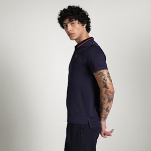 Men's Premium Essential Zippered Polo, New Navy, extralarge-IND