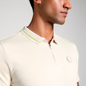 Men's Premium Essential Zippered Polo, Alpine Snow, extralarge-IND