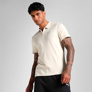Men's Premium Essential Zippered Polo, Alpine Snow, extralarge-IND