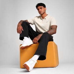 Men's Premium Essential Zippered Polo, Alpine Snow, extralarge-IND