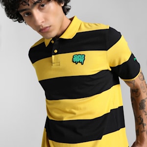 SUPER Men's Striper Polo, Sun Ray Yellow, extralarge-IND