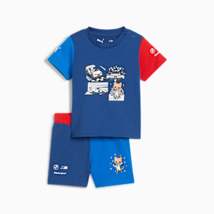 BMW M Motorsport Matching Sets Toddlers' 2-Piece Tee & Shorts Set, Pro Blue-M Color, extralarge