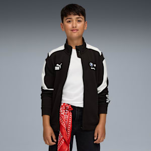 BMW MMS Kids' Colorblock MT7+ Sweat Jacket, PUMA Black, extralarge-IND