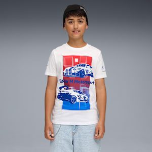 BMW M Motorsport Block Tee Youth, PUMA White, extralarge
