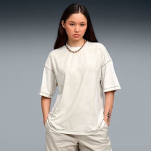 YONA Women's Printed Sleeveless Tee, PUMA White, extralarge-IND